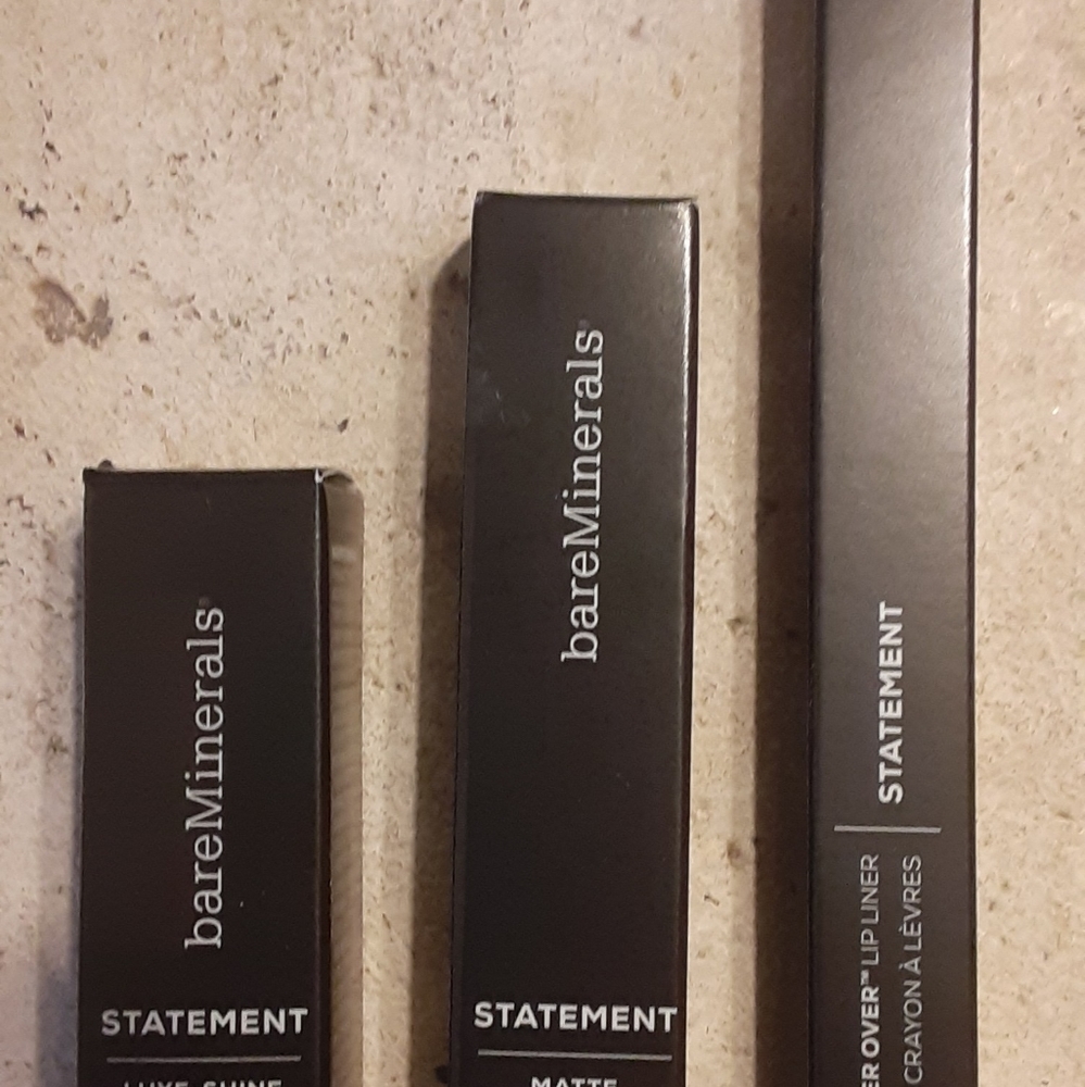 3 PIECE BAREMINERALS LIPSTICK SET